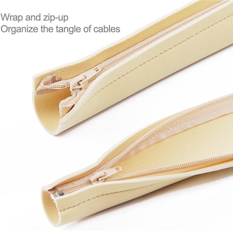 sulfar Cable Management Sleeve, Cord Management System for TV/Computer/Home Entertainment, 19-20 inch Flexible Cable Sleeve Wrap Cover Organizer, 4 Piece - Image 3