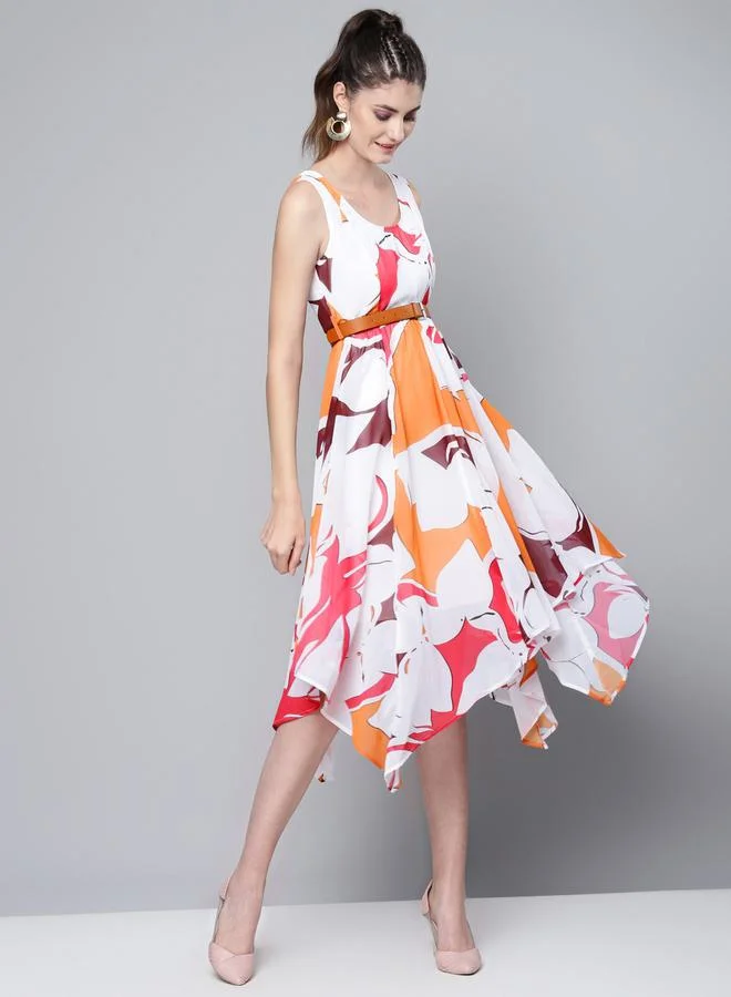 SASSAFRAS Floral Print Dress