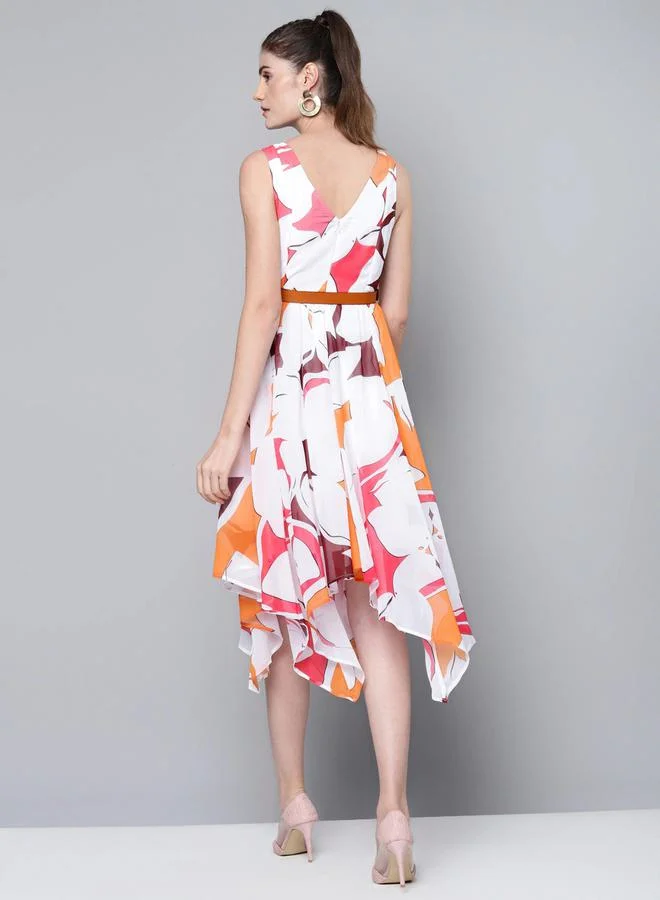 SASSAFRAS Floral Print Dress
