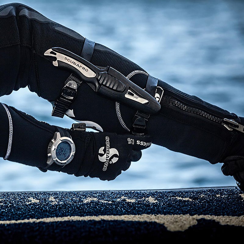 SCUBAPRO Mako Titanium Scuba Diving Knife with 3.5-Inch Blade, Includes Locking Sheath and BCD Mounting Kit - Image 2