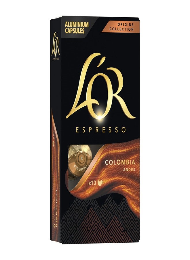 L'Or Espresso كبسولات قهوة إل أو آر إسبريسو، 10 كبسولات كولومبية، كبسولات قهوة ألومنيوم للاستخدام الفردي متوافقة مع نظام إل أو آر باريستا وآلات نسبريسو الأصلية، 10 كبسولات (عبوة واحدة) - Image 1