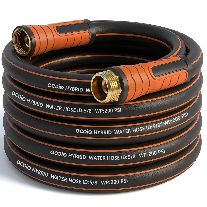 EOOIO Garden Hose 25 ft x 58 Heavy Duty Water Hose Flexible and Durable Kink Resistant Lightweight Hybrid Hose Leakproof Yard Hose with Male to Female Fittings - Image 2