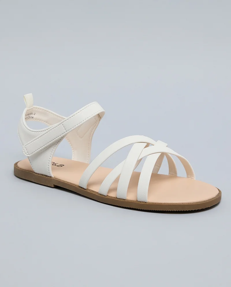 أر أند بي Strappy Ankle Strap Flat Sandals