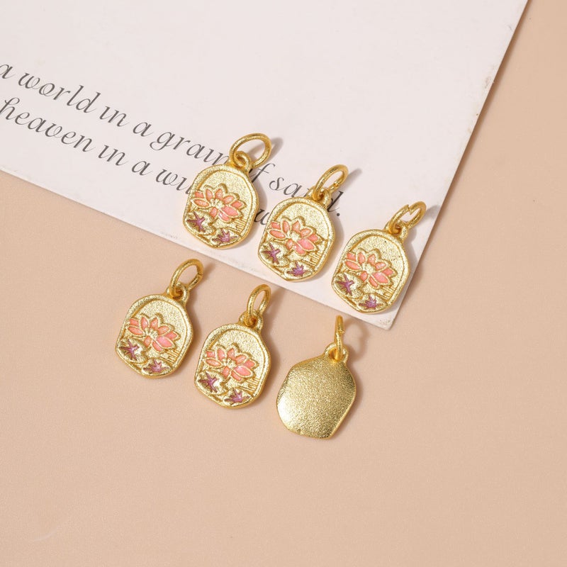 Lotus Gourd Charm for DIY Jewelry No. 10 lotus leaf lotus 