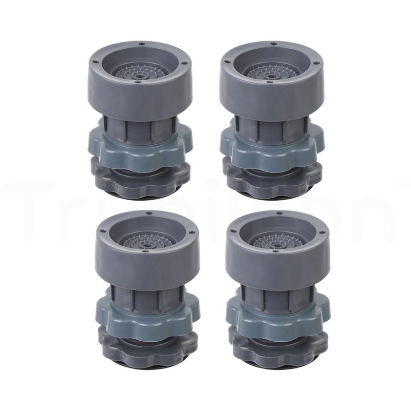 TRUBILLION GripGuard by Trubillion Set of 4 Height Adjustable AntiVibration Pads Stand for Refrigerator Washing Machine Heavy Appliance Support NonSlip Shockproof Waterproof Base Protector  - Image 1