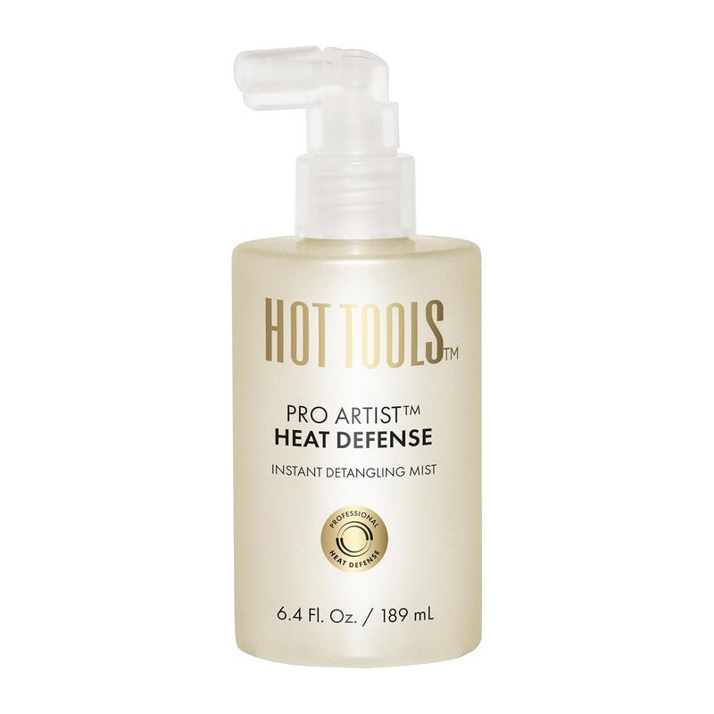 HOT TOOLS Heat Protectant  Instant Detangling Mist  LeaveIn Conditioner for Hydrated Smoother  Shinier Hair Protects Hair from Heat Damage without Use of Silicones