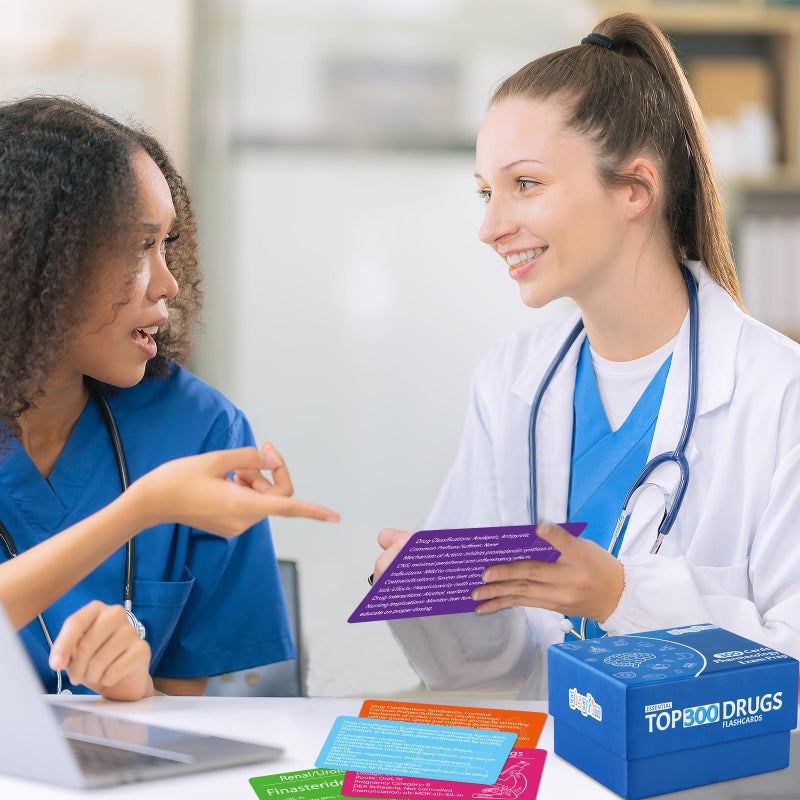 gisgfim Top 300 Drugs Flashcards Pharmacology Flash Cards Nursing School Essentials with Drug Names Test Questions Dosage Formulas IV Gauges for Nursing Pharmacology Med Students Pharmacy Techs - Image 5