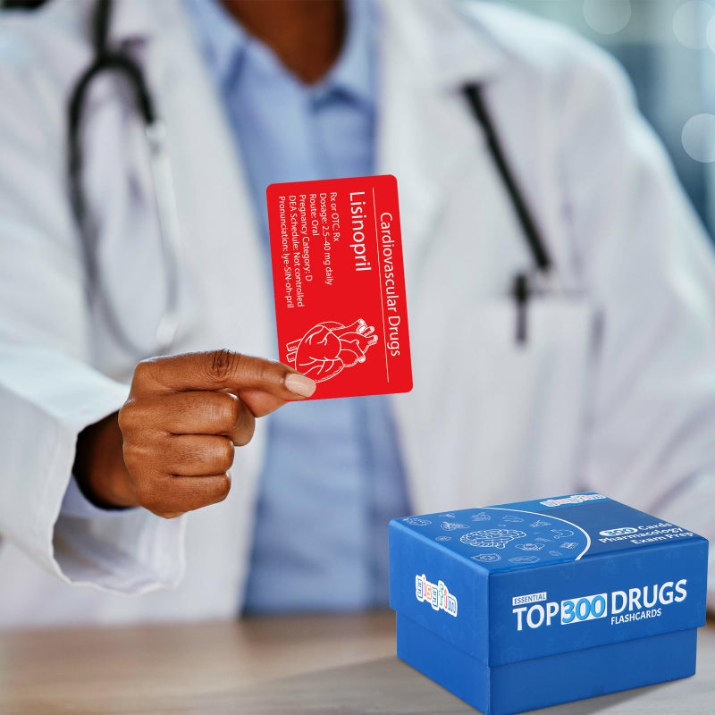 gisgfim Top 300 Drugs Flashcards Pharmacology Flash Cards Nursing School Essentials with Drug Names Test Questions Dosage Formulas IV Gauges for Nursing Pharmacology Med Students Pharmacy Techs - Image 4