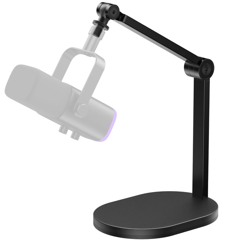 InnoGear Studio Mic Stand, Max Load 2.64 lb Microphone Arm Desk Mount Desktop Microphone Stand for Fifine AM8 K669B Blue Yeti HyperX QuadCast SoloCast AT2020, Webcams Cameras, Black - Image 1