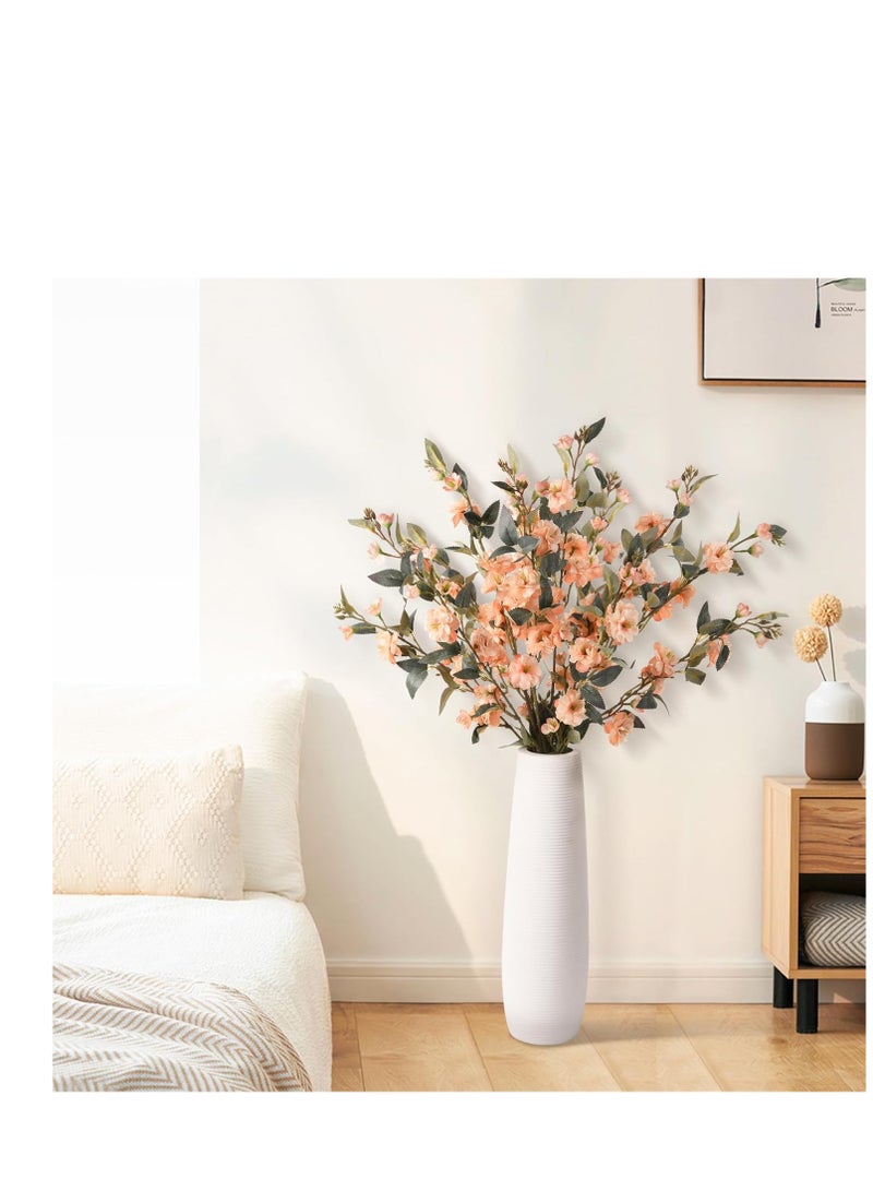 سيوسي وردة الشمبانيا الاصطناعية، زهور حرير مقلدة، 6 قطع 35.4 بوصة فروع كاميليا صناعية، زهور زهر الكرز الاصطناعية للمزهرية، ترتيبات الأرضيات، الزفاف، الحفلات، المكتب، غرفة المعيشة - Image 5