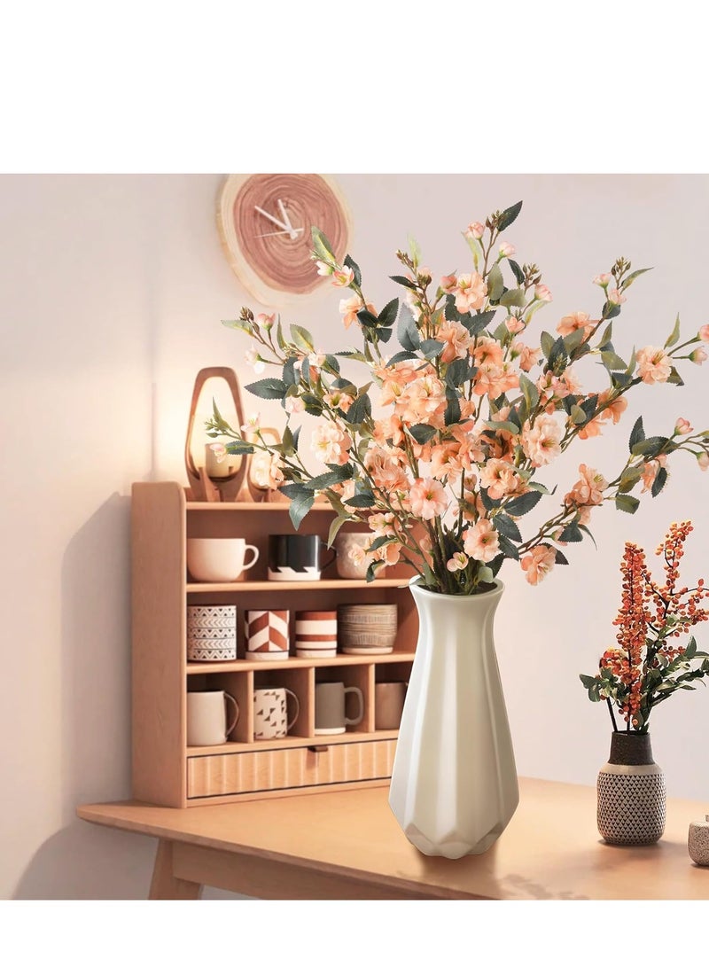 سيوسي وردة الشمبانيا الاصطناعية، زهور حرير مقلدة، 6 قطع 35.4 بوصة فروع كاميليا صناعية، زهور زهر الكرز الاصطناعية للمزهرية، ترتيبات الأرضيات، الزفاف، الحفلات، المكتب، غرفة المعيشة - Image 4