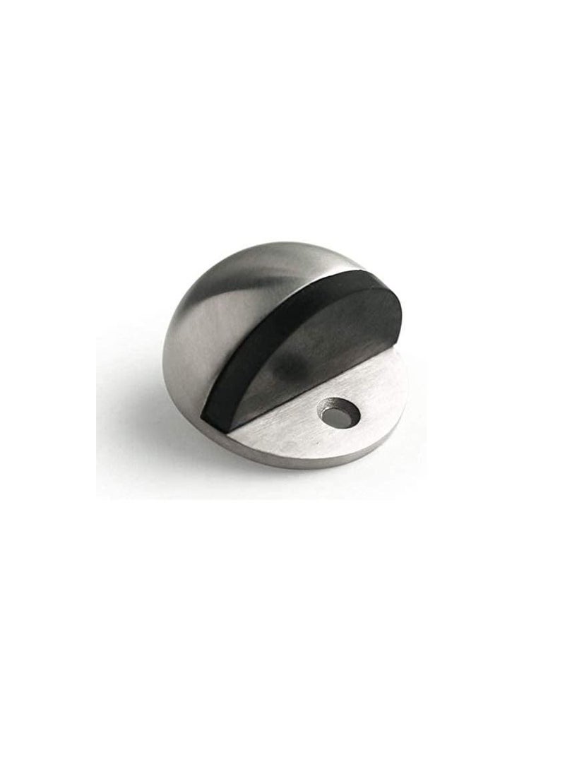 ABBASALI Stainless Stee Half Round Door Stopper with Rubber Bumper Door Retainer  - Image 1