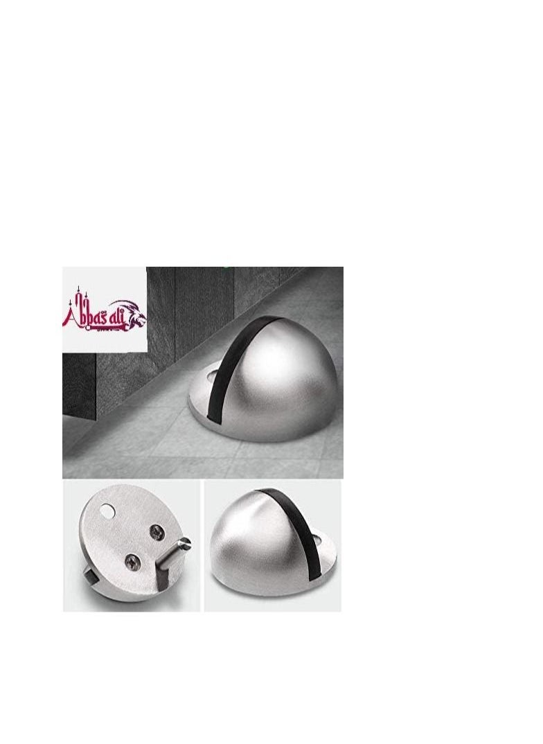 ABBASALI Stainless Stee Half Round Door Stopper with Rubber Bumper Door Retainer  - Image 5