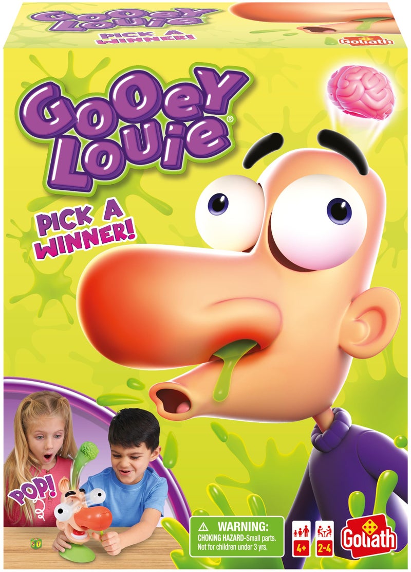 Goliath Gooey Louie Game - Pull Gooeys Out of Louie's Nose Game - Ages 4 and Up, 2-4 Players - Image 1