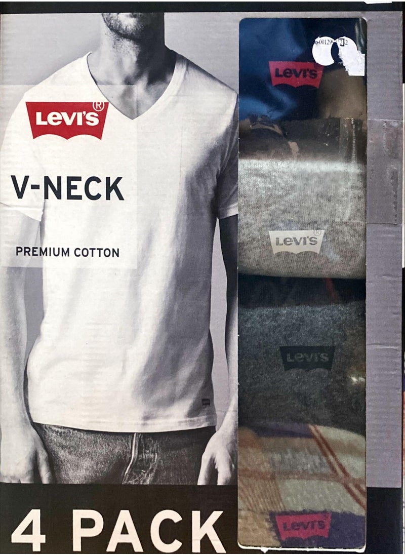 Levi's V Neck T-shirts 4 Pack , Darks  - Image 1