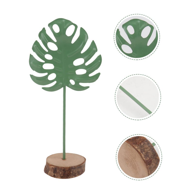 Green Resin Monstera Leaf Ornament For Home Decor Photography Aesthetic Accent - Image 4