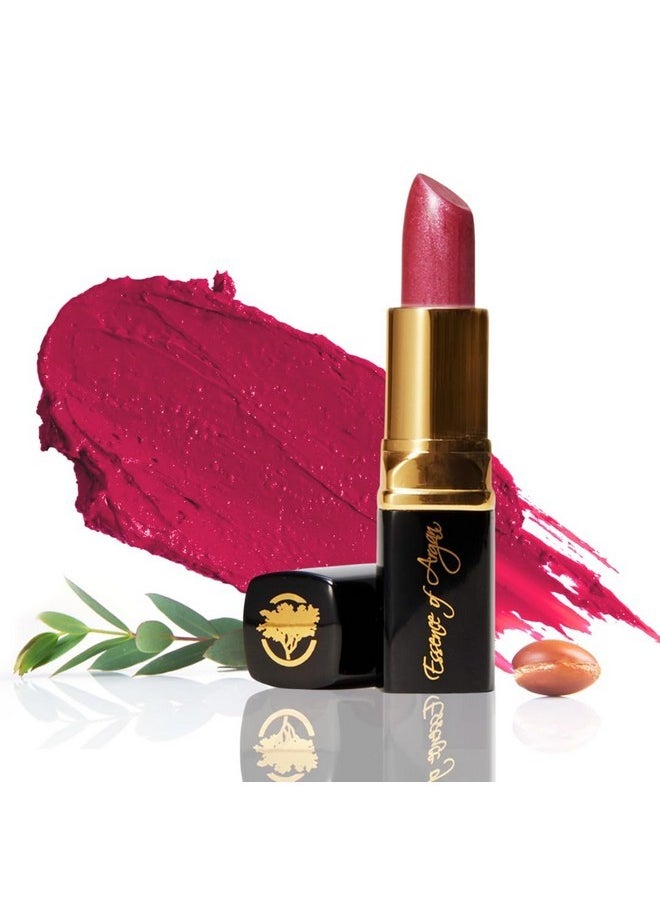 Essence Of Argan 𝗘𝘀𝘀𝗲𝗻𝗰𝗲 𝗼𝗳 𝗔𝗿𝗴𝗮𝗻 Deep Moisturizing Pink Lipstick, Long Lasting Lipstick & Lip Care with Pure Organic Argan Oil, Shea Butter, Jojoba Oil & Aloe Vera Hydrating Lipstick, Precious Pink  - Image 1