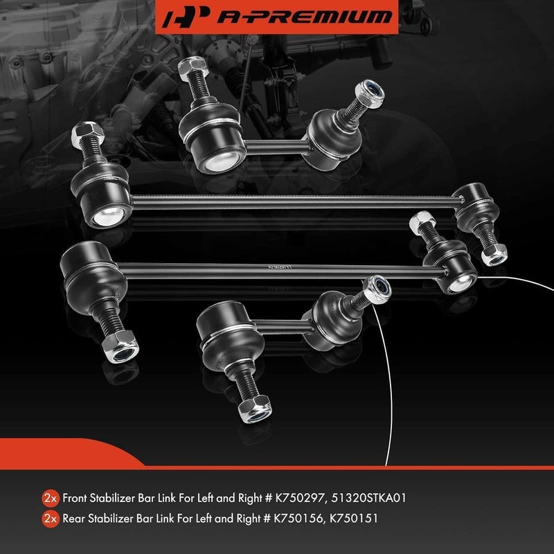 A-Premium 4Pcs Front and Rear Sway Bar Links Stabilizer Links for Honda CR-V 2007-2016 L4 2.4L - Image 3