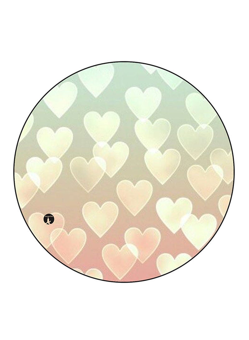 RKN Hearts Printed Large Round Pin Badge Multicolour - Image 2