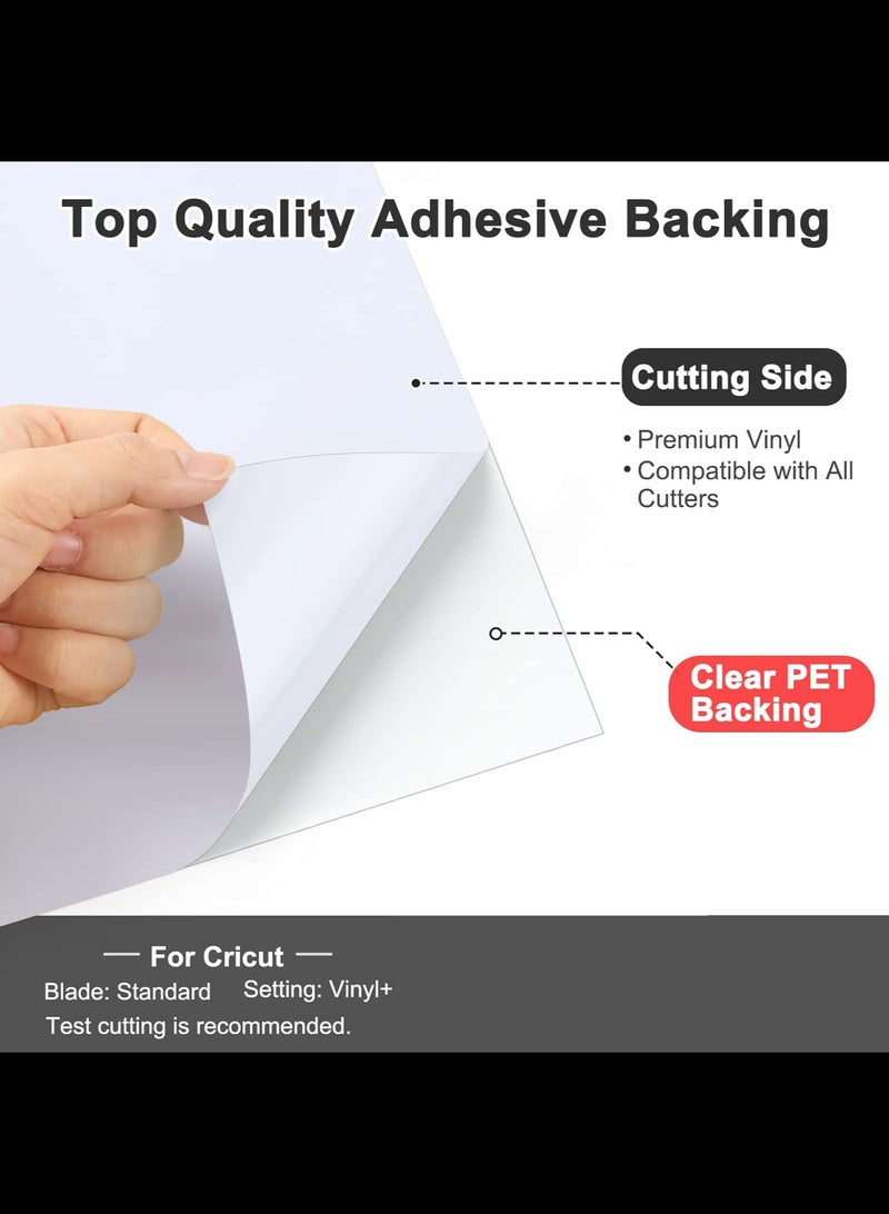 Glossy White Vinyl Roll, 30cm x 1m, PET Backing, Permanent Outdoor Vinyl for Home Decor, Car Decal, Scrapbooking, Window Graphics, Indoor and Outdoor Use - Image 2