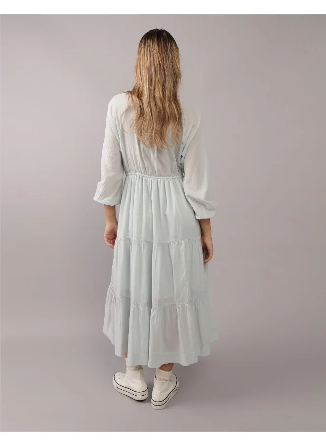 امريكان ايجل AE Long-Sleeve Shirt Dress