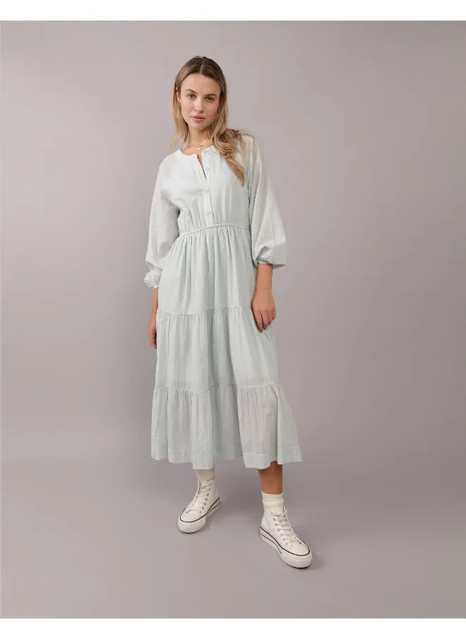 امريكان ايجل AE Long-Sleeve Shirt Dress