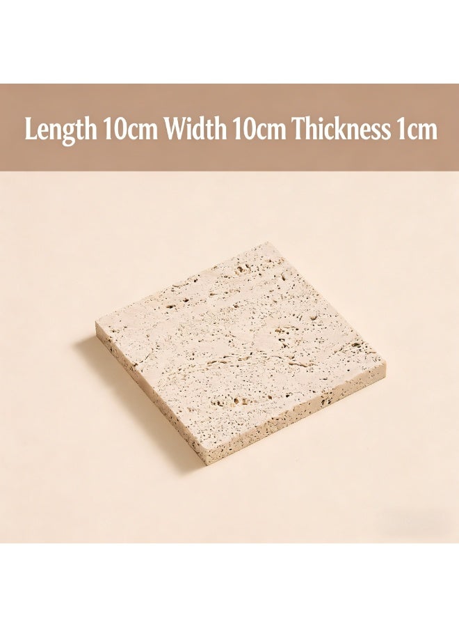 FUKE Natural Stone Tray Vanity Tray for Small Jewelry Cosmetics Watch Fragrance Keys - Image 1