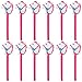 EVERMARKET 12PCS Inflatable Stick HorseBlow Up Horse Head on Stick Pony Costume Western Cowboy Cowgirl Baby Shower Birthday Party Decorations Halloween Supplies Favors Props 38 Inches Pink - Image 2