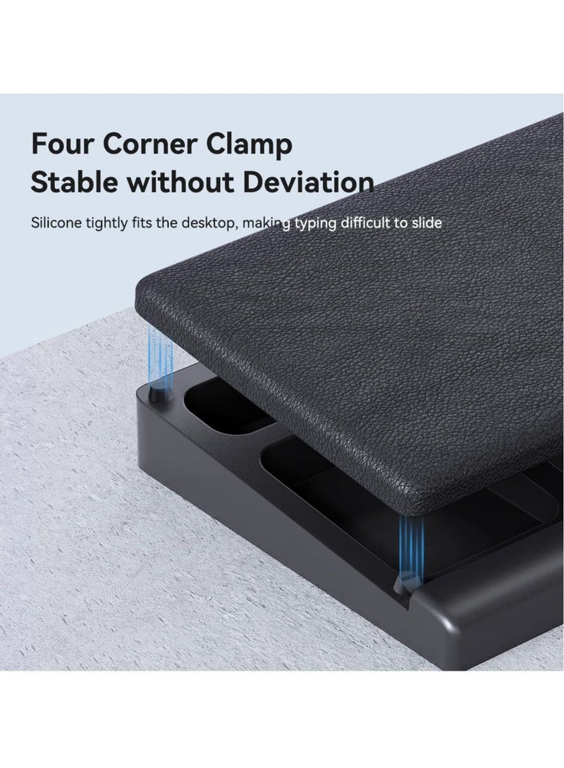 Captaintech Keyboard Wrist Rest Pad with Desktop Partition Storage Case - Ergonomic Soft Memory Foam - Anti-Slip Rubber Base - for Computer Keyboard, Laptop, Office, Home - Image 4