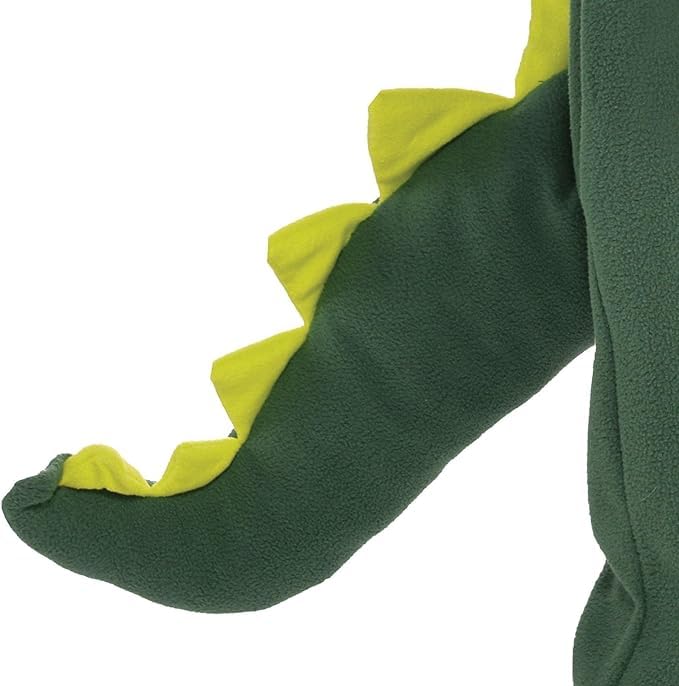 Amscan Green Dinosaur Zipster Costume For Kids ? Small (4-6) - Soft, Colorful Fleece - Adorable & Unique Cosplay Costume ? Perfect for Halloween - Image 5