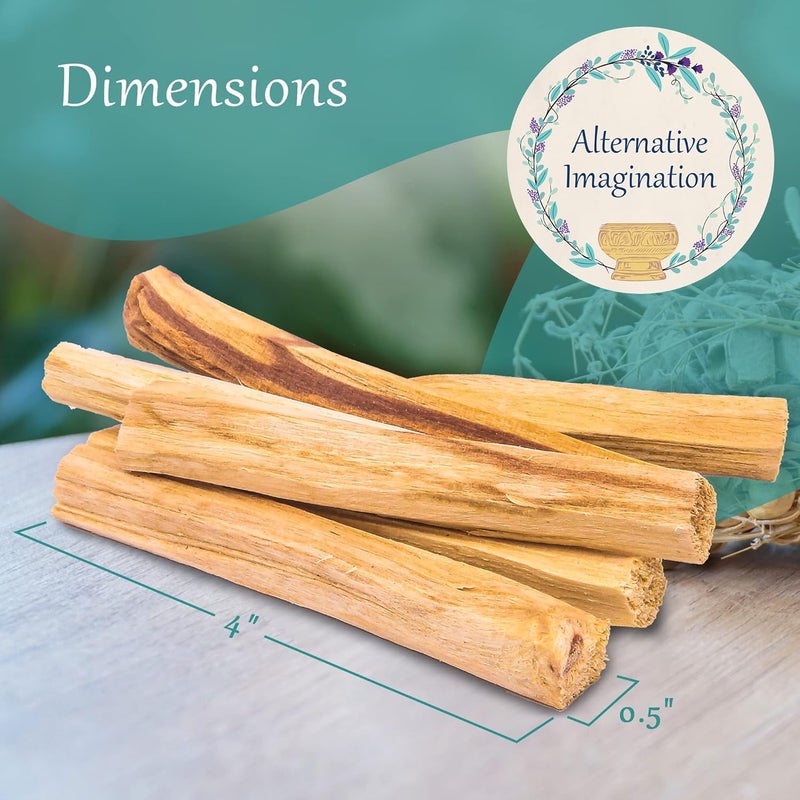sheful Palo Santo Natural Incense Sticks 10 Pack, Holy Wood Incense for Smudge Stick Bundles, Home Energy Cleansing, Spiritual Healing, Meditating, & Stress Relief, Wild Harvested - Image 5