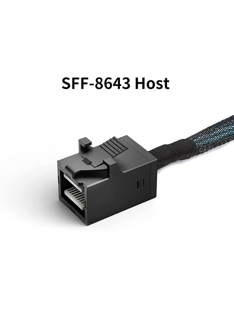 CableCreation Internal HD Mini SAS Cable 0.5M / 1.6FT, Internal HD Mini SAS SFF-8643 Host to 4X SATA (Target), SFF 8643 for Controller, 4 SATA Connect to Hard Drive - Image 3