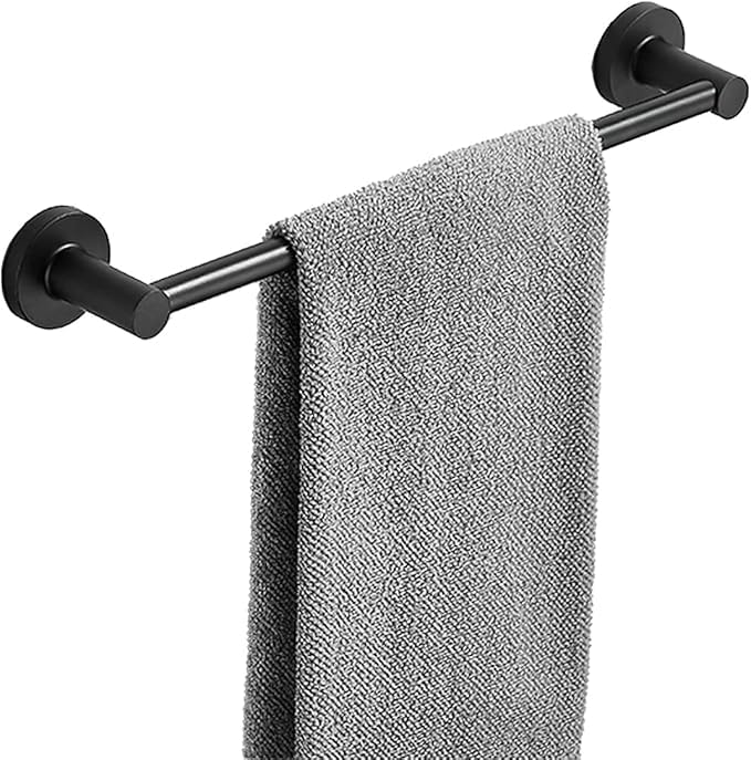 Sundry Eco-Plus Bath Towel Bar, Bath Accessories Thicken Stainless Steel Shower Towel Rack for Bathroom, Towel Holder Wall Mounted (1 Pack, Matte Black, 24 Inch) - Image 1