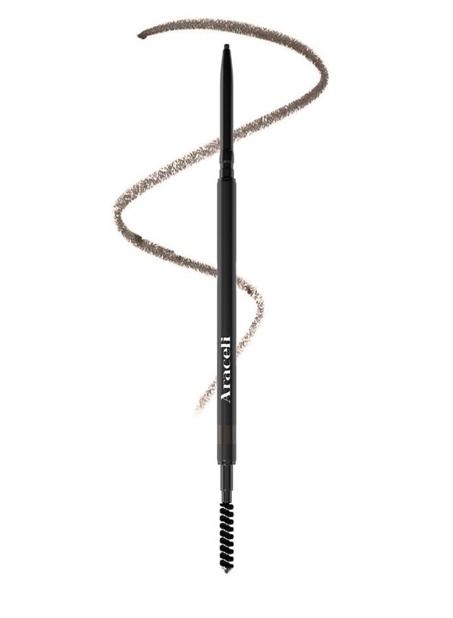 Araceli Beauty Waterproof Eyebrow Pencil for Women - Ultra-Fine Brow Definer with Precision Tip & Spoolie, Fills Sparse Areas, Natural-Looking Brows, Dark Brown Shade - Image 1