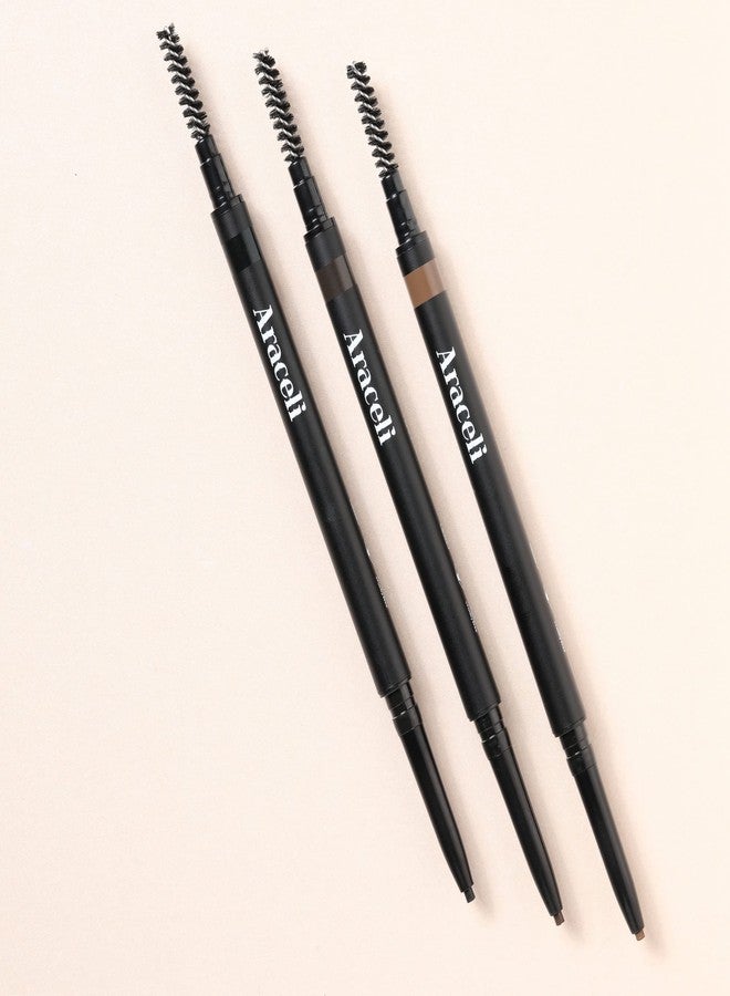 Araceli Beauty Waterproof Eyebrow Pencil for Women - Ultra-Fine Brow Definer with Precision Tip & Spoolie, Fills Sparse Areas, Natural-Looking Brows, Dark Brown Shade - Image 5