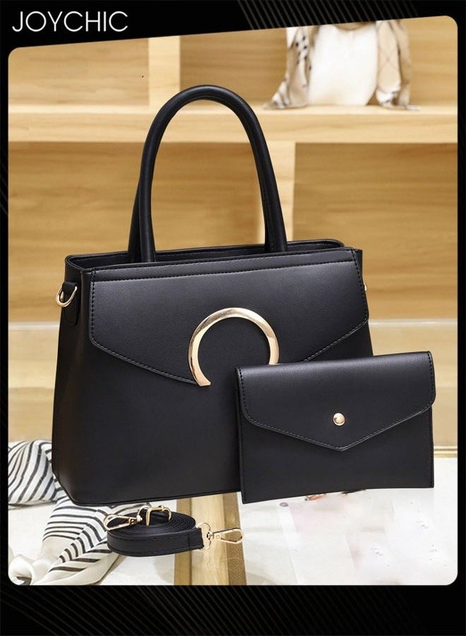 Joychic حقيبة كتف نسائية من جلد PU مقاومة للماء ومقاومة للاهتراء، حقيبة يد كلاسيكية بسعة كبيرة مع أحزمة قابلة للتعديل - Image 3