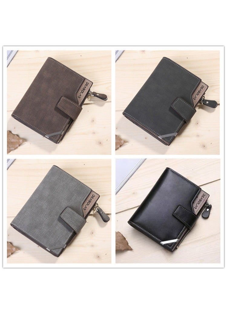 Deabolar Men's wallet mid length credit card clip light gray - Image 3