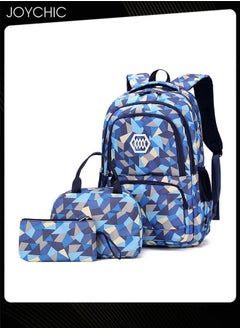 Joychic 3-Piece Colorful Student Backpack Portable Breathable School Bag Set  with Lunch Bag For Junior Middle High Students  - Image 1