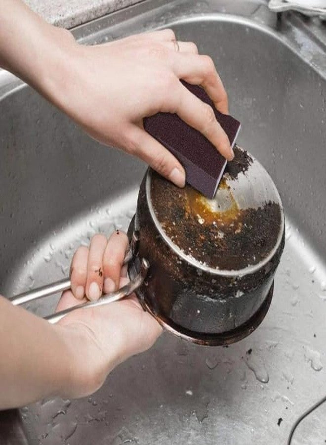 Red Champion Carborundum Nano Emery Sponge - Stone Dishwashing Scouring Pad | Grit Eraser Brush for Pots, Pans & Kitchen Utensils | Rust & Odor-Free Heavy-Duty Cleaning Sponge - Image 4