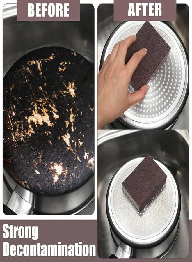 Red Champion Carborundum Nano Emery Sponge - Stone Dishwashing Scouring Pad | Grit Eraser Brush for Pots, Pans & Kitchen Utensils | Rust & Odor-Free Heavy-Duty Cleaning Sponge - Image 3
