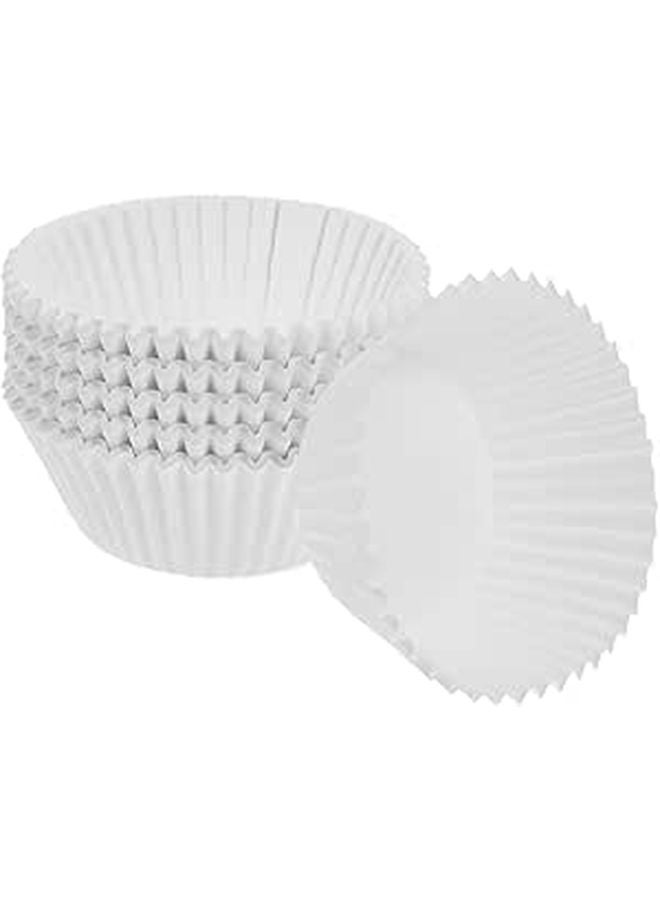 Mini White Paper Baking Cups 100pcs Greaseproof Muffin Cupcake Liners for Home Baking Party Use - Image 1