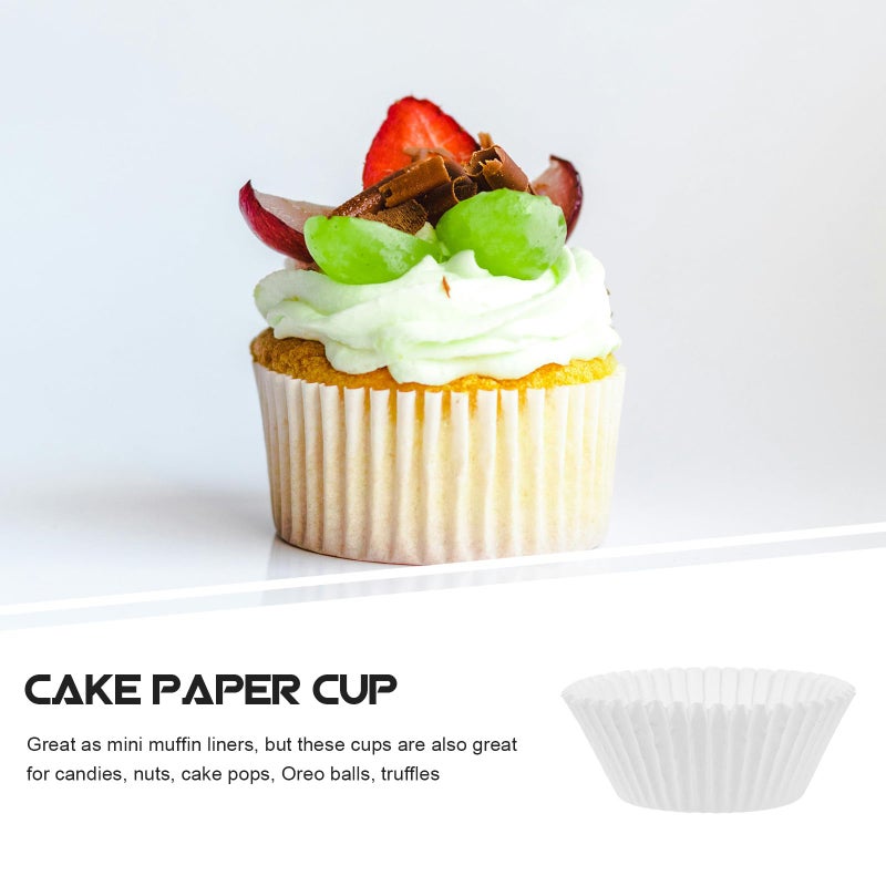 Mini White Paper Baking Cups 100pcs Greaseproof Muffin Cupcake Liners for Home Baking Party Use - Image 4
