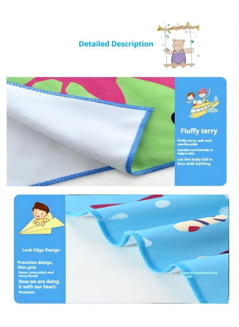 Y&D Baby Hooded Towel with Unique Animal Design Ultra Soft Thick Cotton Bath Towel for Newborn Highly Absorbent Bathrobe Blanket Toddlers Shower Gifts for Newborns or Adolescents - Image 3