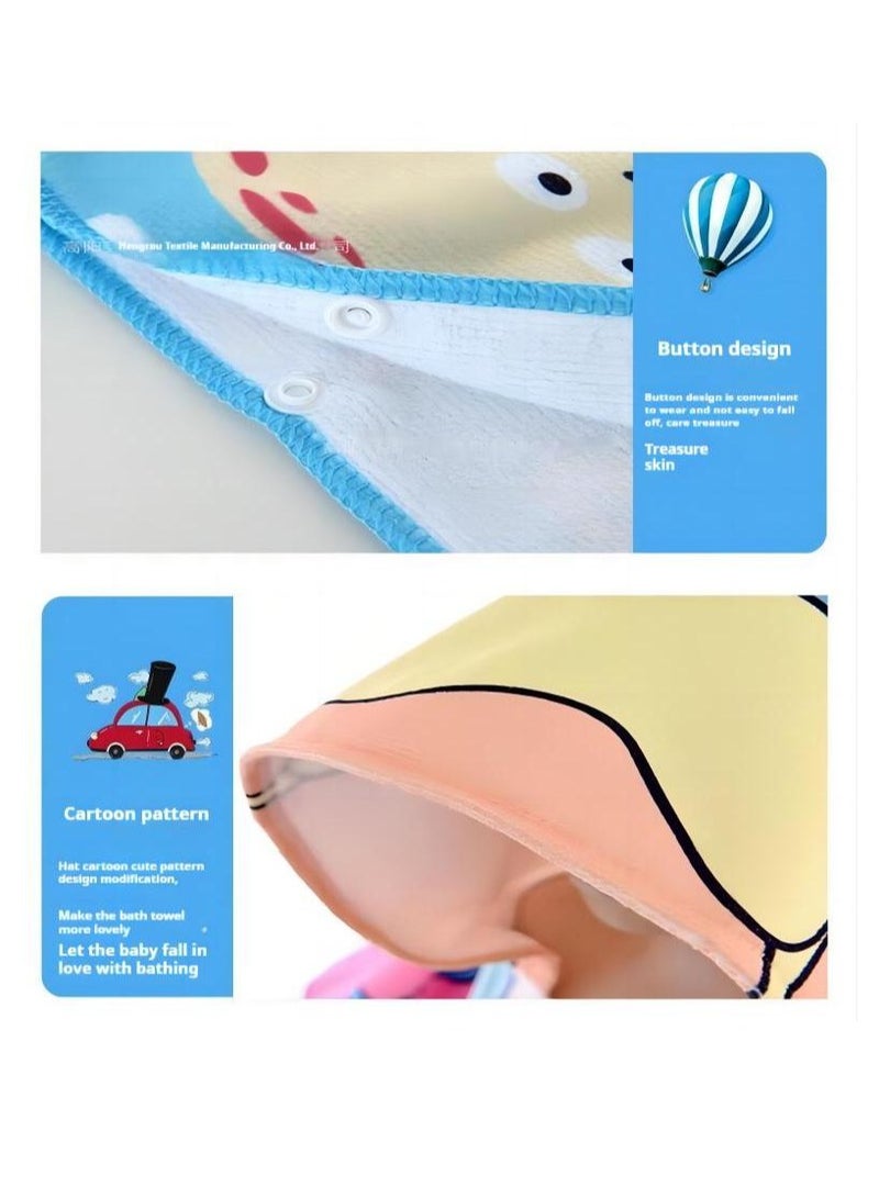 Y&D Baby Hooded Towel with Unique Animal Design Ultra Soft Thick Cotton Bath Towel for Newborn Highly Absorbent Bathrobe Blanket Toddlers Shower Gifts for Newborns or Adolescents - Image 4