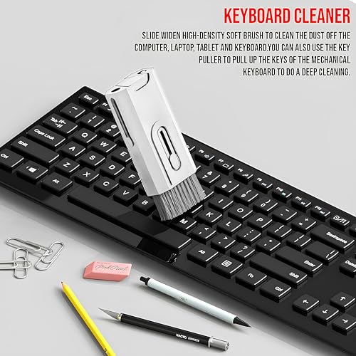 ls lapster Lapster Cleaning Brush 8 in 1 Cleaning Tools Deep Cleaning Mini Cleaning Pen Keyboard Cleaning Kit Computer Accessories-White - Image 5