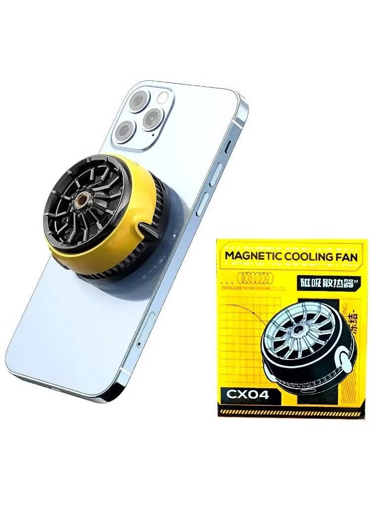 Memo MEMO CX04 Magnetic Phone Cooling Fan  Fast Cold Wind Radiator for Gaming, Clip On Phone Cooler with RGB Lights, Silent Operation Plug & Play USB Powered, Ultra Efficient Heat Dissipation for PUBG COD Mobile  Works with iOS & Android Smartphones  - Image 2