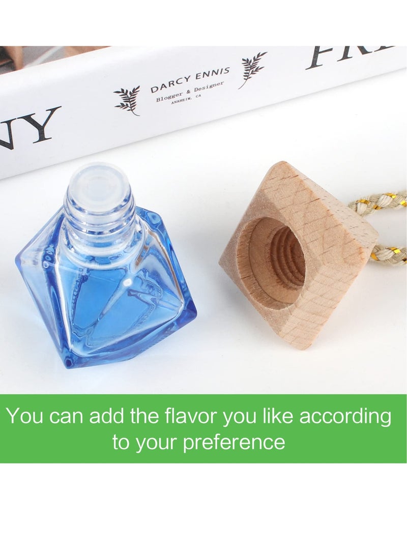 مجموعة مبخرة عطرية للسيارة تتضمن 5 زجاجات زجاجية قابلة لإعادة التعبئة سعة 8 مل لتعطير الهواء في السيارة أو المنزل أو المكتب - Image 4