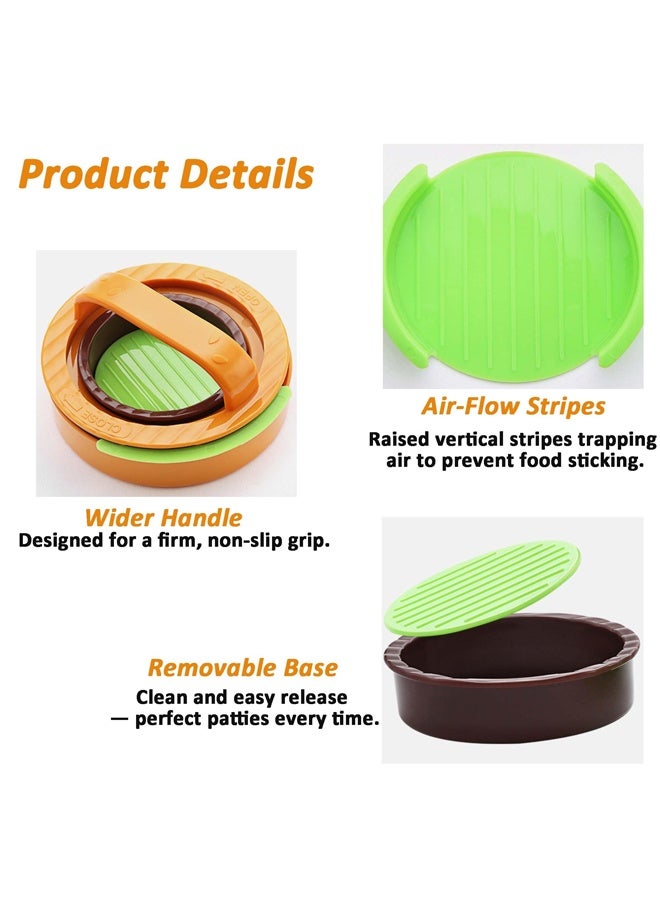 2 Pack 3-In-1 Nonstick Burger Press For Beef Veggie Patty BBQ Grilling - Image 4