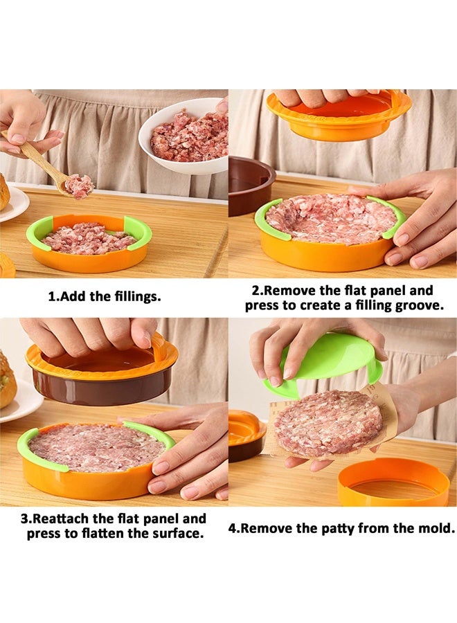 2 Pack 3-In-1 Nonstick Burger Press For Beef Veggie Patty BBQ Grilling - Image 2