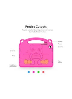 DUZZONA Kids Case For Samsung Galaxy Tab A9 Plus 11 Inch 2023 Sm X210 X216 X218 Eva Lightweight Shockproof Case For Tab A9 Plus With Handle And Shoulder Strap Rose Pink  - Image 5